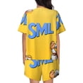 thumbnail image 3 of Lsque Sml Jeffy Women's Short-Sleeved Pajama Set - 2 Piece Soft and Lightweight Sleepwear Set-XX-Large, 3 of 9
