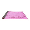 thumbnail image 2 of Ahgly Company Indoor Round Abstract Pink Contemporary Area Rugs, 8' Round, 2 of 4