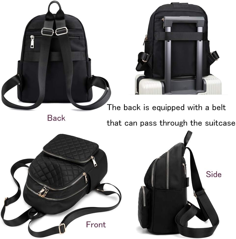 black mini backpack purse walmart Backpack Purse for Women Small Rucksack Fashion Mini Daypack Shoulder Bag  Ladies (black2)