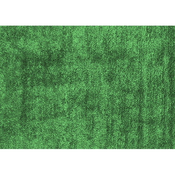 Ahgly Company Indoor Rectangle Abstract Emerald Green Contemporary Area Rugs, 8' x 10'