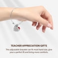 thumbnail image 3 of MasteelfCA Adjustable Bracelet Engraved Message Bracelet Teacher Appreciation Bangle Gift, 3 of 7