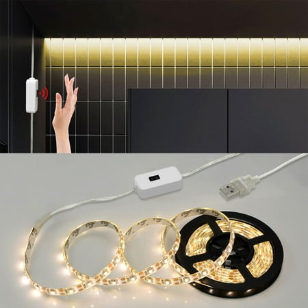 

Tiitstoy LED Hand Sweep Induction Waterproof Light Strip Living Room TV Background Car Atmosphere Decoration USB Hand Sweep Light Strip Warm White