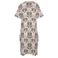 thumbnail image 4 of Vestido holgado con bolsillos y estampado de setas de damasco en tonos neutros, elegante, holgado, para mujer, 2025, vestidos de noche para mujer., 4 of 6