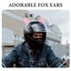 thumbnail image 2 of 1 par de orejas de zorro, casco con orejas, cuernos, decoración, accesorios para casco, casco para bicicleta o motocicleta, blanco y rosa, 2 of 4