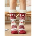 thumbnail image 4 of Calcetines navideños para mujer, con forro polar cálido, tejidos antideslizantes MABOTO Estilo 2, 4 of 5