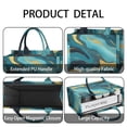 thumbnail image 4 of Large Capacity Tote Bag,Blue and Gold Marble Wave Art Pattern Handbag Fashion Luxury Tote Bag,15.7"x13"x 5.1" Inches,Laptop Compatible, 4 of 6