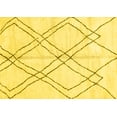 thumbnail image 1 of Ahgly Company Indoor Rectangle Solid Yellow Modern Area Rugs, 7' x 10', 1 of 4