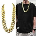 thumbnail image 4 of Gangster Chain Plastic Faux Gold Chains Necklace Hip Hop Performance Props, 4 of 5