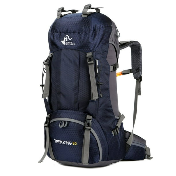 Mochila ligera e impermeable para senderismo de 60 l, para deportes al aire libre, con protección contra la lluvia