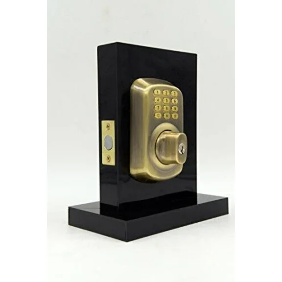 Heavy Duty Electronic Keyless Deadbolt Door Lock Antique Brass