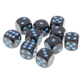thumbnail image 2 of Dados de plástico para juegos de 16 mm, piezas con puntas para el suministro de juegos de rol. Azul negro, 2 of 5