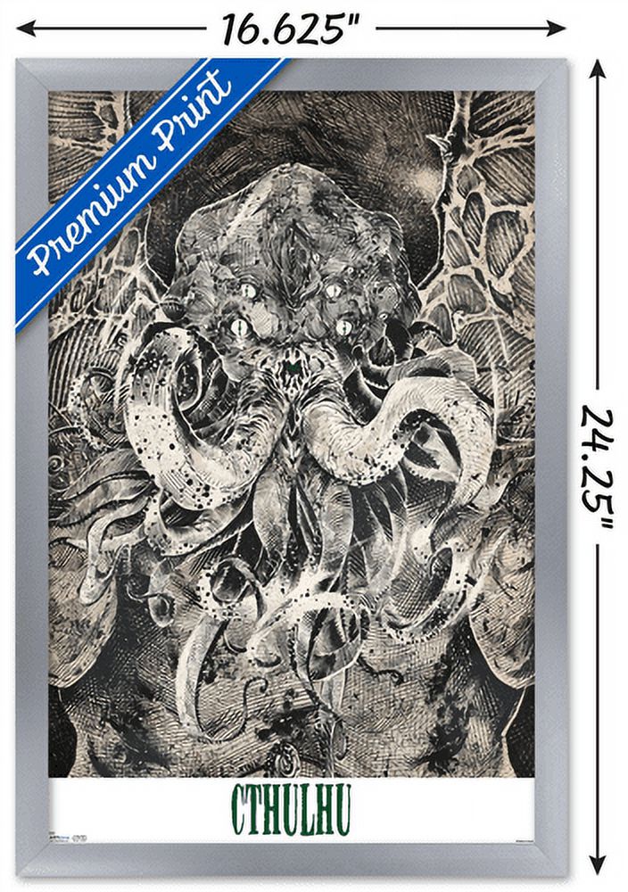 Cthulhu Wall Poster, 14.725" x 22.375", Framed