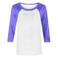thumbnail image 4 of 3 4 Length Sleeve Womens Baseball Tops Green and White Raglan Tshirt Three Quarter Sleeve Casual Style Tees, 4 of 7