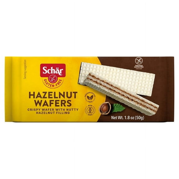Schar Hazelnut Wafers Gluten Free -- 1.8 oz Pack of 2