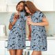 thumbnail image 4 of Fotbe Dolphins Bata de Dormir para Mujer con Estampado, Camisón de Algodón de Manga Corta, Ropa de Dormir Casual, 4 of 6