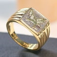 thumbnail image 5 of Forever Jewels 2Ct Round Cut Moissanite Men Flying Eagle Ring 14K Yellow Gold Plated, 5 of 5
