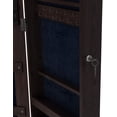 thumbnail image 4 of Soges Wall Door Mounted Mirrored Jewelry Armoire Storage Organizer, Brown, 4 of 6