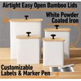 thumbnail image 4 of Kitchen Canisters for Countertop Set of 4 with Customizable Chalkboard Labels & Marker Pen - Big Iron Kitchen Canisters with Airtight Lids - Canisters Sets for the Kitchen - White Kitchen Canister Set, 4 of 4