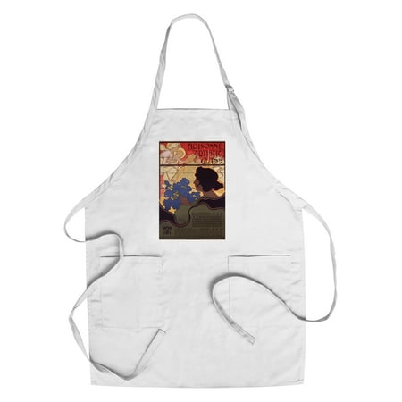 - Cloisonne Artistic Glass Vintage Poster (artist: Hohenstein) Italy c. 1899 (Cotton/Polyester Chef's Apron)