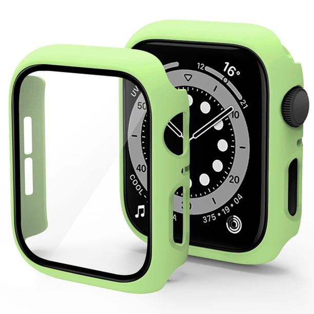 Cristal + funda para Apple Watch 44mm 40mm 41mm 45mm funda parachoques mate Ultra 49mm Protector de pantalla Iwatch SE 8 7 6 5 4 32 Accesorios Tan Jianjun unisex