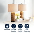 thumbnail image 3 of JONATHAN Y Elicia 25" 1-Light Coastal Water Hyacinth LED Table Lamp, Natural (Set of 2), JYL6502A-SET2, 3 of 7