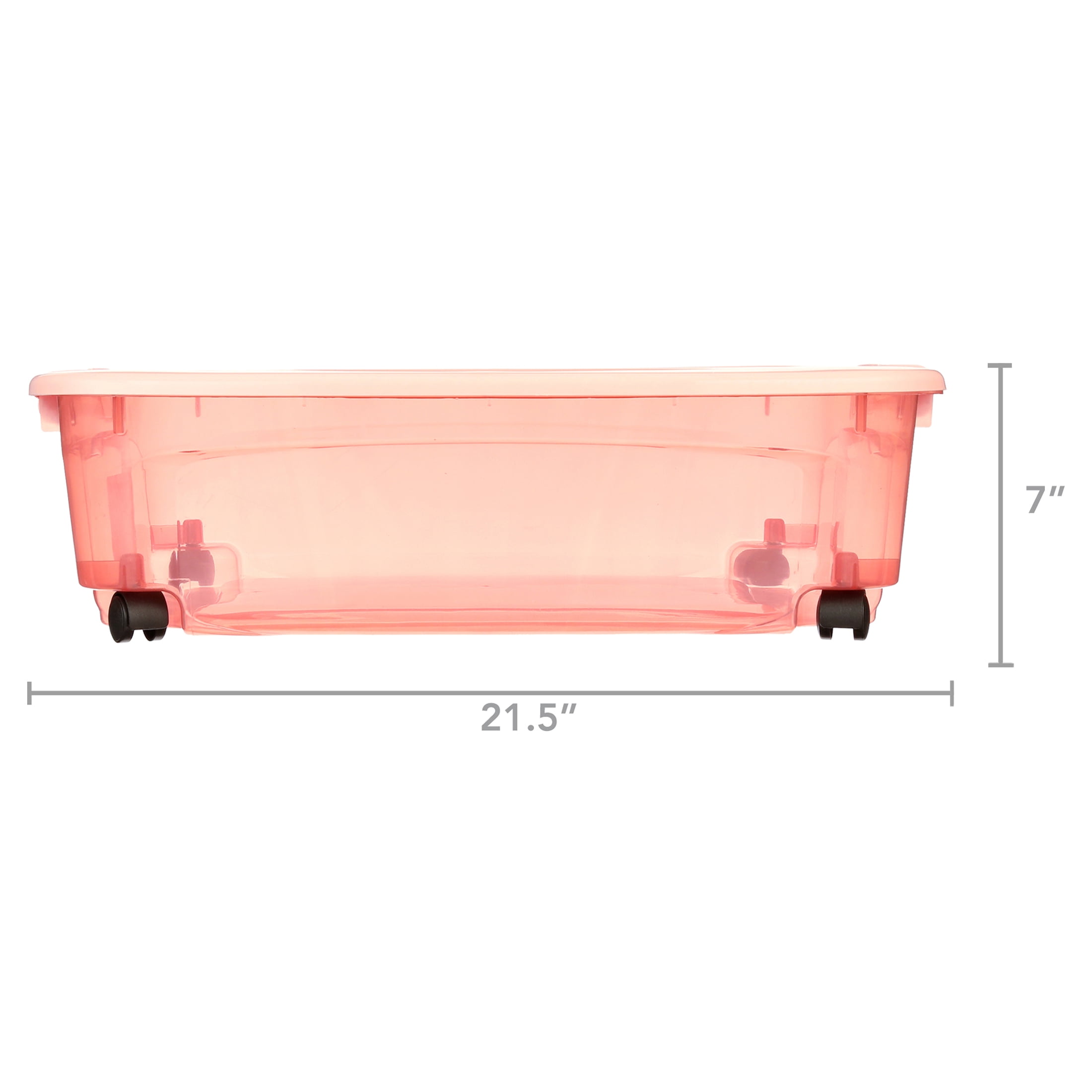 GILLAS Under-Bed Storage Box With Wheels And Lids, Sturdy Plastic Storage Organizer Cabinet - View #3