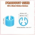thumbnail image 2 of Uxcell Clothes Hanger Marker Plastic Garment Tags Hanger Markers for Garment Color Coding Snap Labels G Size Blue, 2 of 7