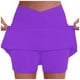 thumbnail image 1 of Conjunto de leggings con falda deportiva de cintura alta y bolsillos para mujer - Moda deportiva con cuello en V - Entrenamientos/ropa informal, 1 of 5