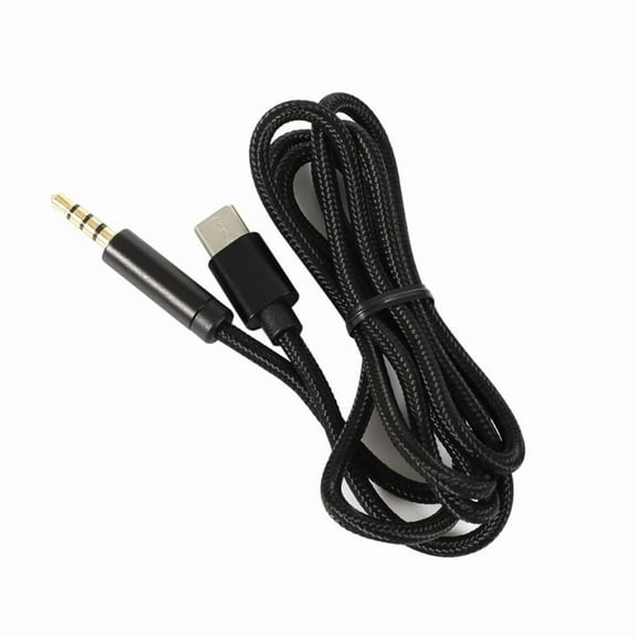 USB Type C to 3.5mm Male Cable USB C to 3.5mm Cord Noise Reduce and for Clear Sound Braided Cord