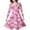 Pink, variant on Girls' Dresses Child Kids Cartoon Printed Long Sleeve A Line Loose Cute Dresses Party Evening Princess Dress Size 8 Y-9 Y