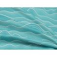 thumbnail image 5 of oneOone Rayon Aqua Blue Fabric Asian Japanese Wave Dress Material Fabric Print Fabric By The Yard 56 Inch Wide, 5 of 5