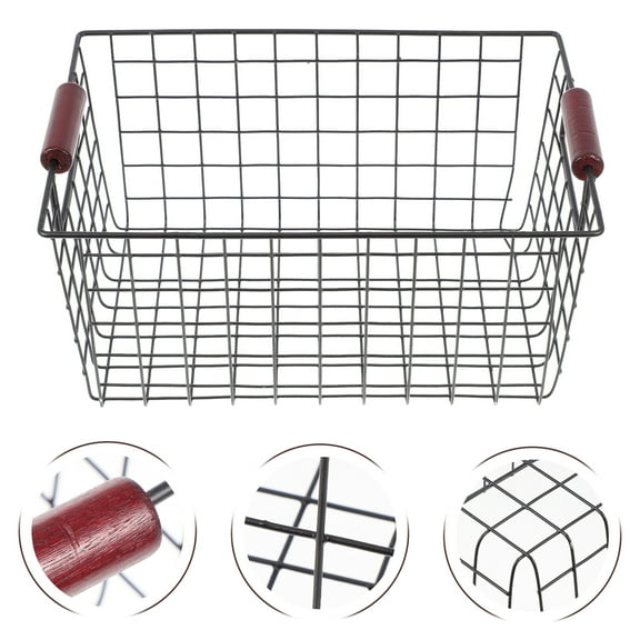 WEAVILUX Wire Mesh Baskets Premium Design Pantry Food Storage 1Set