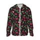 thumbnail image 1 of Balery Ripe Red Cherry Sudadera ligera de manga larga con capucha y protección solar UPF 50+ para hombre y mujer, ideal para pesca y running-3X-Large, 1 of 7