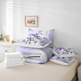 thumbnail image 5 of jejeloiu Watercolor Daisy Twin Bedding Sets,7-Piece,Rustic Flower Floral Bedding Comforter Set,Purple Oil Painting Sheet Sets For Child,Super Cozy Room Decoration Reversible, 5 of 7