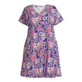 thumbnail image 5 of Terra & Sky Women's Plus Size T-Shirt Dress with Back Gathers, 5 of 5