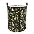 thumbnail image 1 of Balery cartoon Skull spider web Cesta de ropa redonda con asas, impermeable, independiente, para ropa, juguetes, dormitorio y familia-Small, 1 of 6