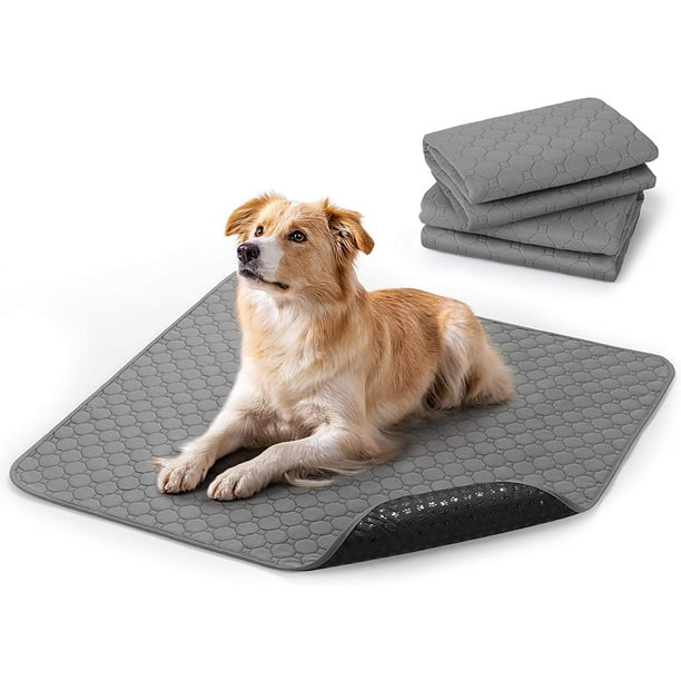 Tapis Educateur Absorbant Réutilisable Lavable pour Chiot et Chien Gris