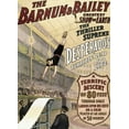 thumbnail image 2 of Unknown 18x24 White Modern Wood Framed Museum Art Print Titled - Barnum and Bailey - Desperados Terrible Leap, 2 of 4