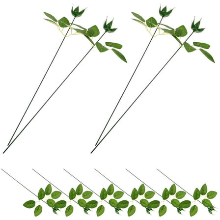 PENIKOKO 1 Set Plastic Flower Stems with Leaves and for Crafts Floral Arrangements and Home Decor