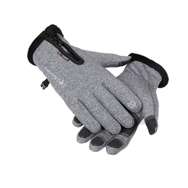 Sonducket 1 par de guantes térmicos impermeables a prueba de viento para montar, Unisex, pantalla táctil, ciclismo, exteriores, deportes de Escalada Gris METRO