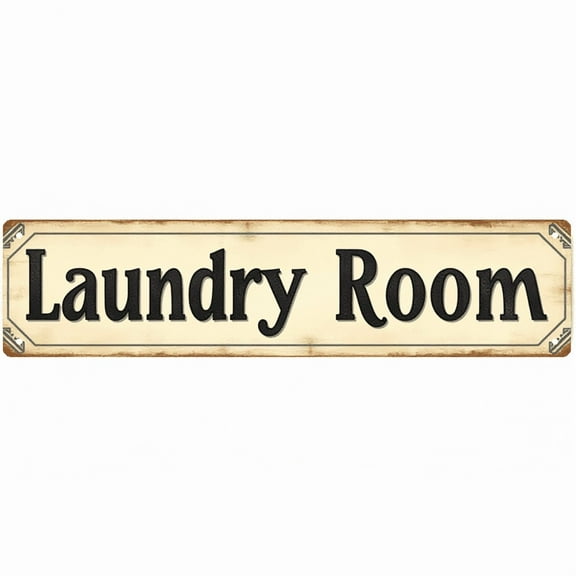 "Laundry Room" Tin Sign - 16x4 Inches Retro Laundry Decor for Wall, Suitable for Laundry Room, Garage, Basement | laundry signs wall decor, vintage decor for home, funny room decor