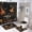 style-352, variant on 4Pcs Shower Curtain Set with Rugs with Non-Slip Rugs Toilet Lid Cover And Bath Mat Bathroom Decor Set Halloween Witches And A Pot Durable And Waterproof Happy Halloween Crazy Witches