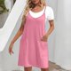 thumbnail image 3 of WILLBEST Vestido De Verano Informal Con Bolsillos Y Mangas Cortas Para Mujer, Con Tirantes Desmontables, 3 of 3