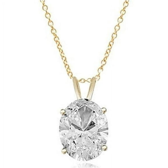 Diamond Essence Pendant with Oval cut Stone - VPD1764- 1 Carat