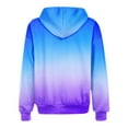 thumbnail image 5 of UAMVSH Long Sleeve Hoodie for Women Trendy Gradient Printed Hooded Jackets with Pockets Casual Full Zip up Drawstring Sweatshirt Coats(Small,Multicolor 3), 5 of 5