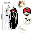 thumbnail image 3 of 15.7 Inch Spooky Skeleton Bride And Groom Wedding Couple Statue Hanging Ornament For Party Decorations Scary Gothic Décor Figurines, 40Cm Size Lifelike Design, 3 of 5