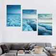 thumbnail image 4 of Nawypu  Framed Canvas Wall Art Print On Canvas Huge Crack in The ice of The Lake at Dawn Pictures Posters Artwork for Living Room Bedroom Ready to Hang Wall Decor 12''x16''X3 Panels, 4 of 4