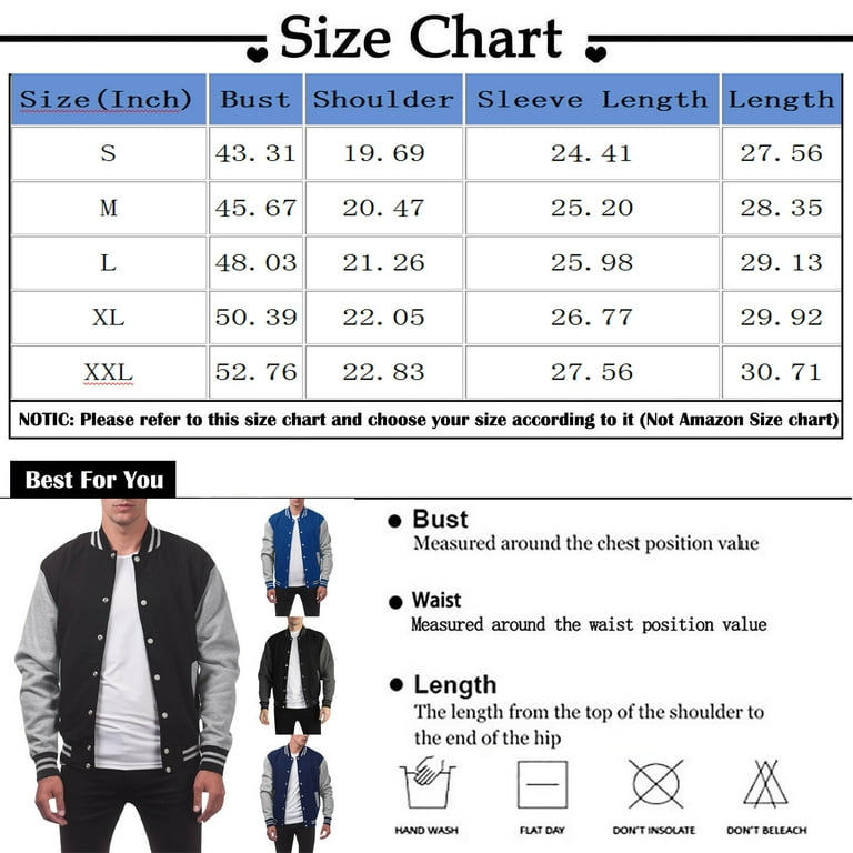 YDDIAN Varsity Jacket Men High School Letterman Bomber Style