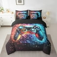 thumbnail image 2 of Erosebridal Teenager Gamepads Bedding Sets Twin Size,Video Game Comforter Sets with Sheets,Hexagon Honeycomb Bed in a Bag Twin size,Breathable Geometric Bedroom Decoration,Reversible,7-Piece, 2 of 6