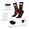 thumbnail image 3 of Sigee Red Dark Skull Abstract for Contrast Design Soft Moisture-Wicking Socks Crew Casual Athletic Stretchy Loose Middle Tube Socks, 3 of 6